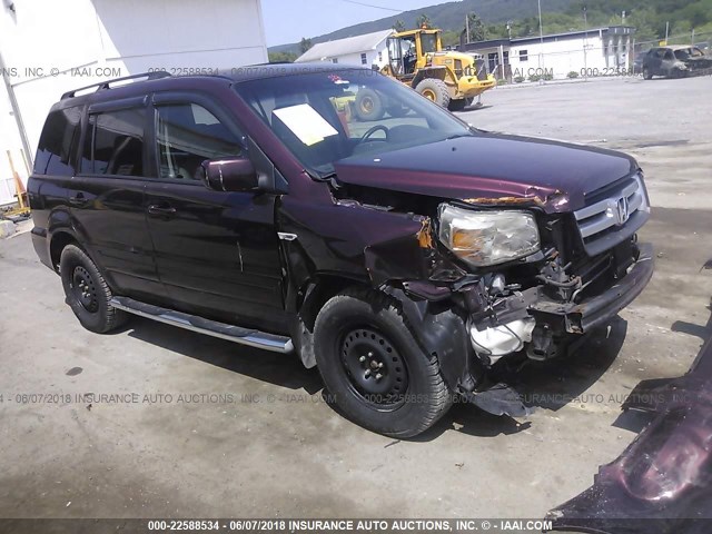 5FNYF282X8B026038 - 2008 HONDA PILOT VP BURGUNDY photo 1