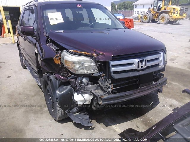 5FNYF282X8B026038 - 2008 HONDA PILOT VP BURGUNDY photo 6