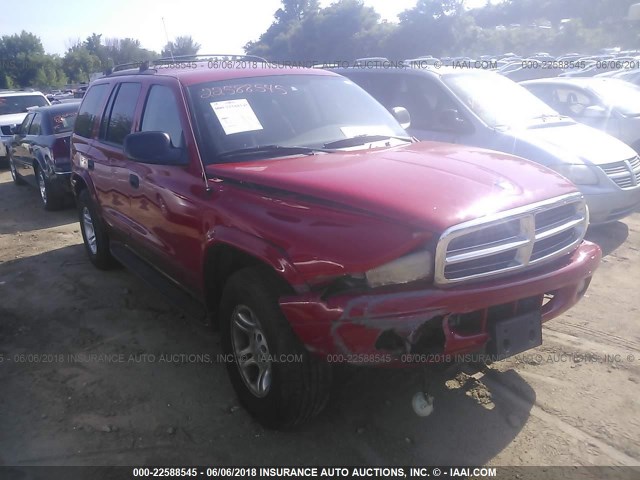 1B4HS58N72F176535 - 2002 DODGE DURANGO SLT PLUS RED photo 1