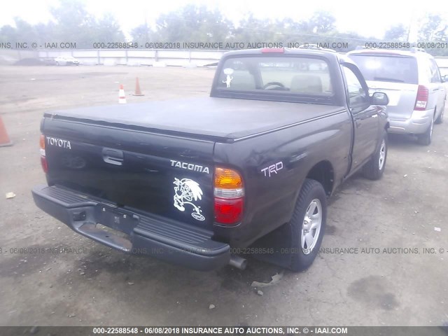 5TENL42N94Z463662 - 2004 TOYOTA TACOMA BLACK photo 4