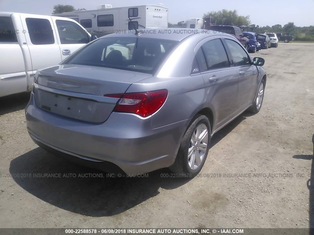 1C3CCBBB3DN538672 - 2013 CHRYSLER 200 TOURING GRAY photo 4