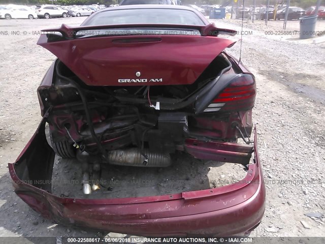 1G2NF52E73M652206 - 2003 PONTIAC GRAND AM SE1 RED photo 6