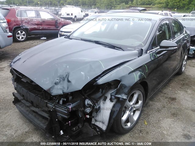 3FA6P0HD4FR102767 - 2015 FORD FUSION SE GREEN photo 2