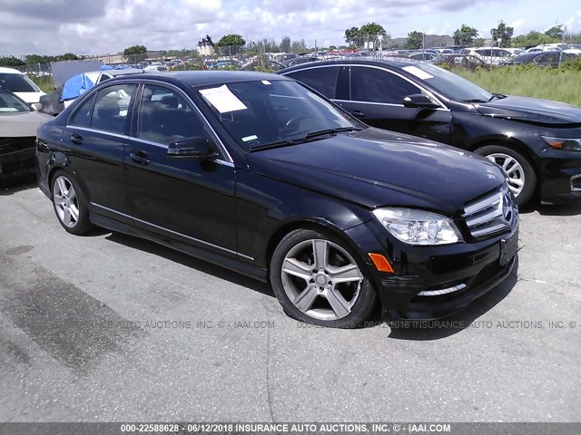 WDDGF8BB6BF540114 - 2011 MERCEDES-BENZ C 300 4MATIC BLACK photo 1