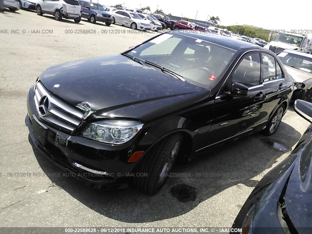 WDDGF8BB6BF540114 - 2011 MERCEDES-BENZ C 300 4MATIC BLACK photo 2