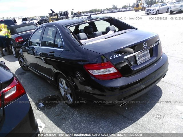 WDDGF8BB6BF540114 - 2011 MERCEDES-BENZ C 300 4MATIC BLACK photo 3