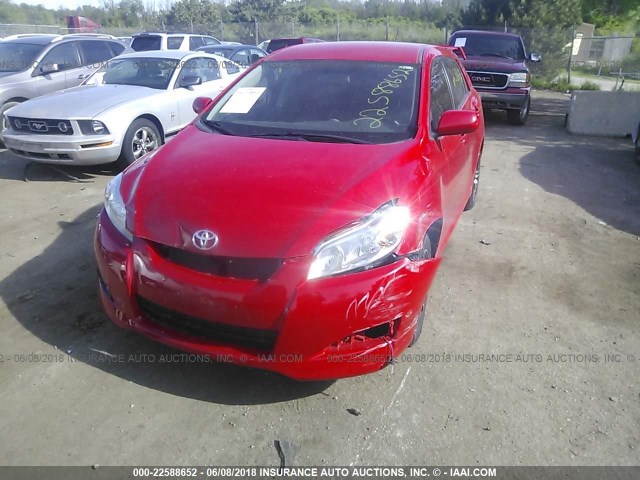 2T1KU4EE5CC889204 - 2012 TOYOTA COROLLA MATRIX  RED photo 2