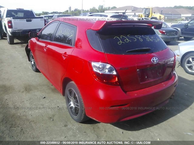2T1KU4EE5CC889204 - 2012 TOYOTA COROLLA MATRIX  RED photo 3