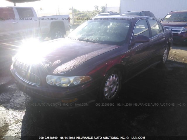 1G4HR54K51U163492 - 2001 BUICK LESABRE LIMITED MAROON photo 2