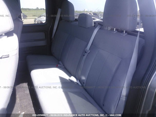 1FTFX1ET3DKD31065 - 2013 FORD F150 SUPER CAB GRAY photo 8