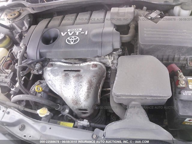 4T4BF3EK7AR014136 - 2010 TOYOTA CAMRY SE/LE/XLE ნაცრისფერი ფოტო 10