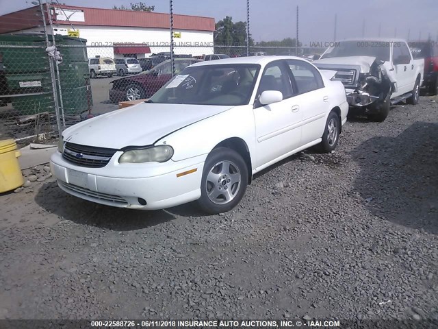 1G1NE52JX2M603309 - 2002 CHEVROLET MALIBU LS WHITE photo 2