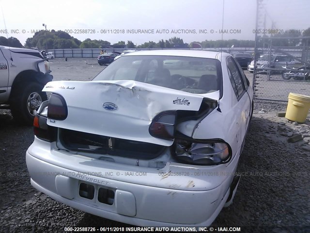 1G1NE52JX2M603309 - 2002 CHEVROLET MALIBU LS WHITE photo 6