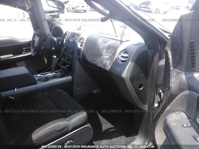 1FTPW12518KB55295 - 2008 FORD F150 SUPERCREW GRAY photo 5