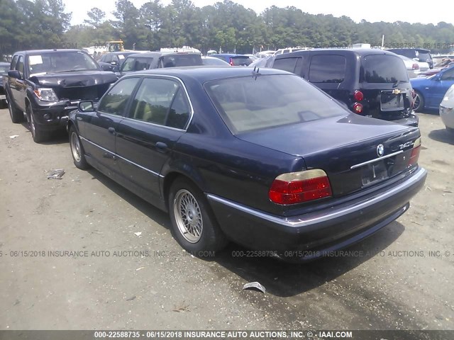 WBAGH83471DP24828 - 2001 BMW 740 IL Navy photo 3