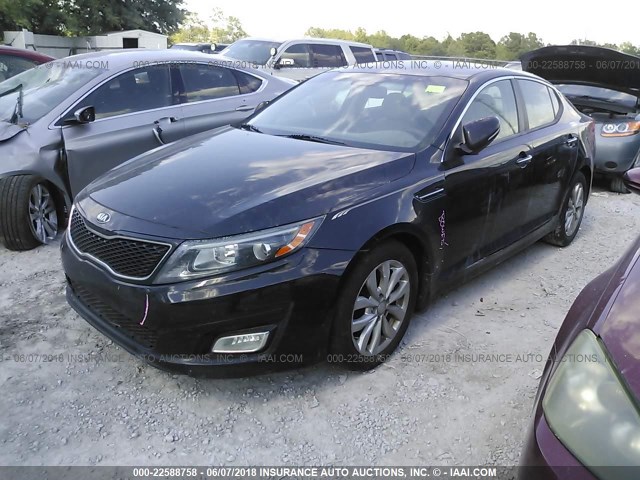 5XXGN4A7XEG280146 - 2014 KIA OPTIMA EX BLACK photo 2