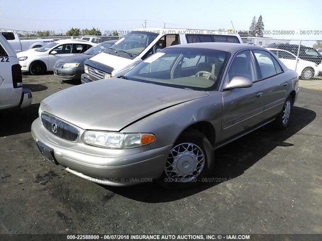 2G4WS52J311254391 - 2001 BUICK CENTURY CUSTOM TAN photo 2