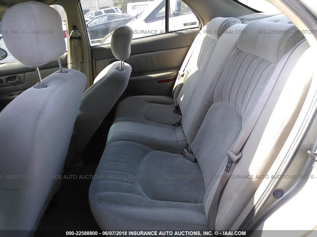 2G4WS52J311254391 - 2001 BUICK CENTURY CUSTOM TAN photo 8