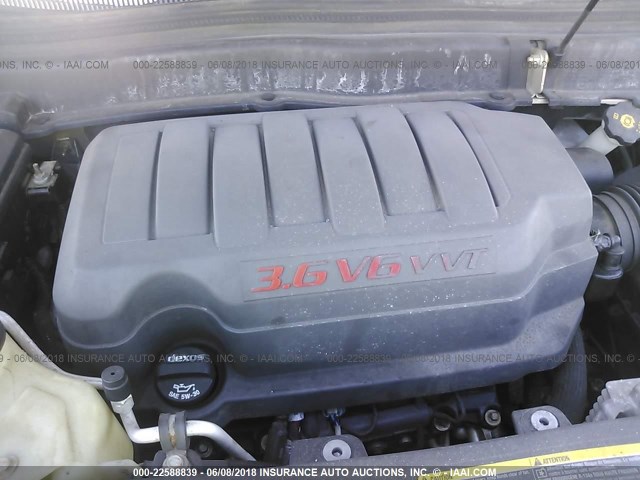 5GZER23797J144973 - 2007 SATURN OUTLOOK XR ოქროსფერი ფოტო 10