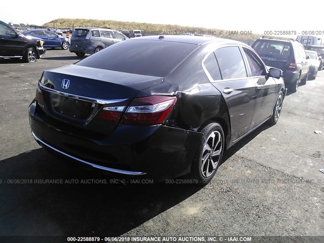 1HGCR2F86GA107474 - 2016 HONDA ACCORD EXL BLACK photo 4