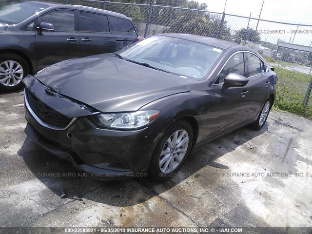 JM1GJ1U54G1401837 - 2016 MAZDA 6 SPORT GRAY photo 2