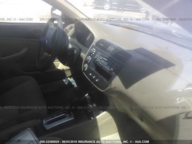 1HGEM221X5L066591 - 2005 HONDA CIVIC DX VP BLUE photo 5