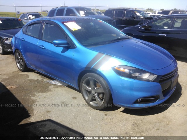 1C3CDFEB3FD253270 - 2015 DODGE DART GT BLUE photo 1