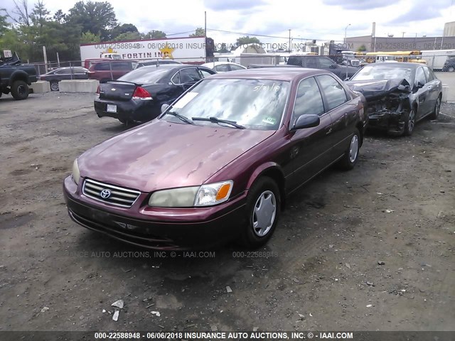 4T1BG22KXYU656530 - 2000 TOYOTA CAMRY CE/LE/XLE BURGUNDY photo 2