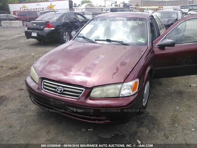 4T1BG22KXYU656530 - 2000 TOYOTA CAMRY CE/LE/XLE BURGUNDY photo 6