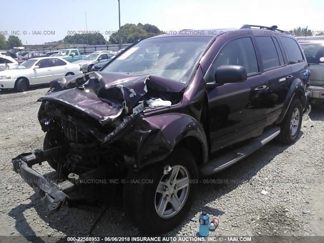 1D4HD48D44F127670 - 2004 DODGE DURANGO SLT MAROON photo 2