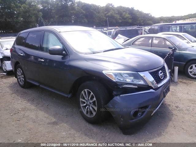 5N1AR2MM6EC669068 - 2014 NISSAN PATHFINDER S/SV/SL/PLATINUM GRAY photo 1