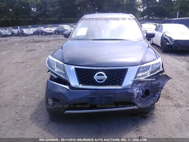 5N1AR2MM6EC669068 - 2014 NISSAN PATHFINDER S/SV/SL/PLATINUM GRAY photo 6