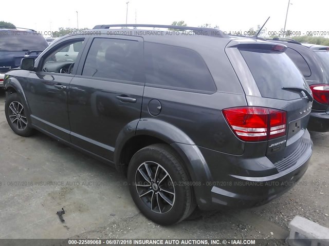 3C4PDCABXJT196344 - 2018 DODGE JOURNEY SE GRAY photo 3