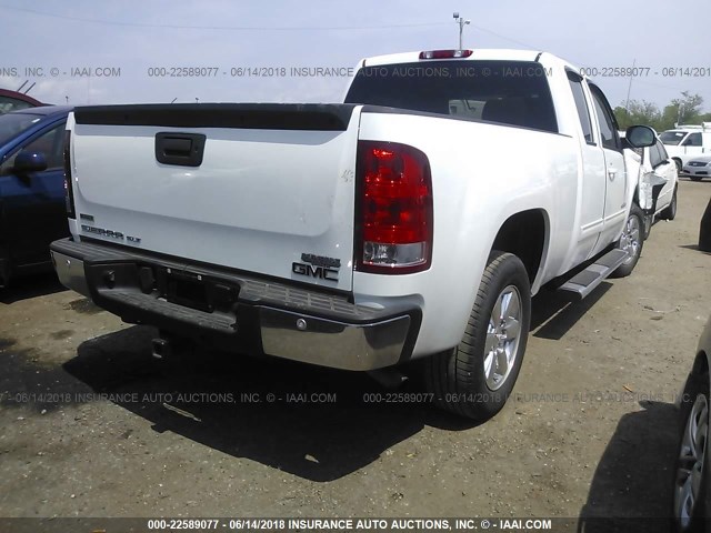 1GTR1WE05BZ119290 - 2011 GMC SIERRA C1500 SLT WHITE photo 4