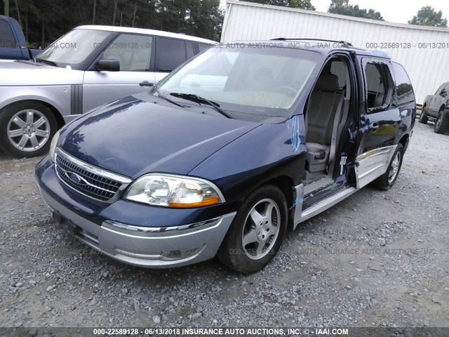 2FMZA5348YBC68168 - 2000 FORD WINDSTAR SEL BLUE photo 2