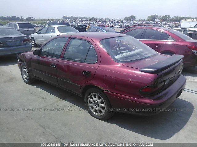 1Y1SK5265SZ010132 - 1995 GEO PRIZM LSI RED photo 3