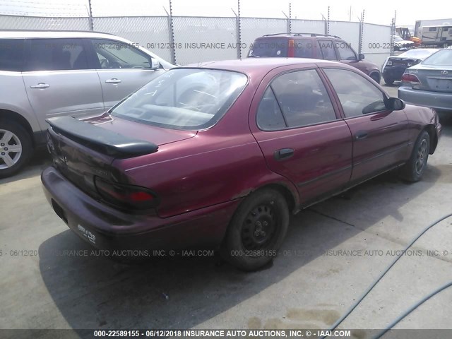 1Y1SK5265SZ010132 - 1995 GEO PRIZM LSI RED photo 4