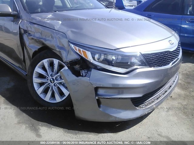 5XXGT4L39JG251229 - 2018 KIA OPTIMA LX/S GRAY photo 6