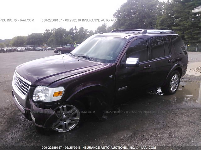 1FMEU75898UA57136 - 2008 FORD EXPLORER LIMITED 紫色 照片 2