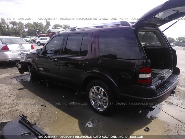 1FMEU75898UA57136 - 2008 FORD EXPLORER LIMITED PURPLE photo 3