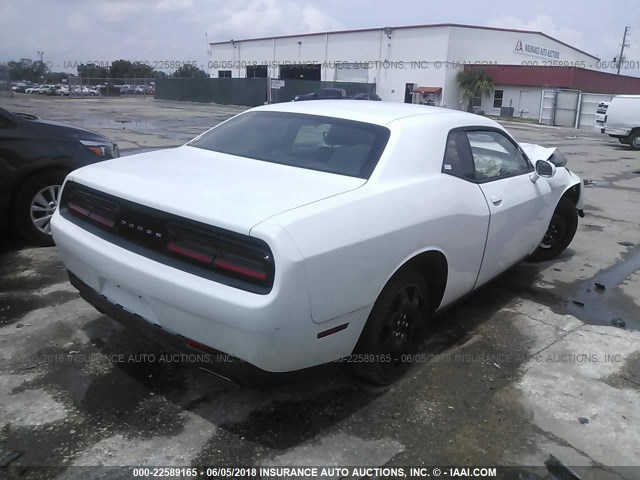 2C3CDZAG6GH177566 - 2016 DODGE CHALLENGER SXT WHITE photo 4