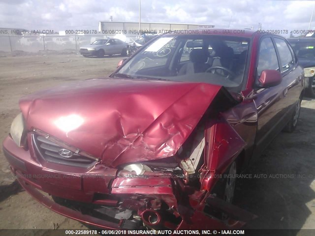 KMHDN56D85U149598 - 2005 HYUNDAI ELANTRA GLS/GT RED photo 2