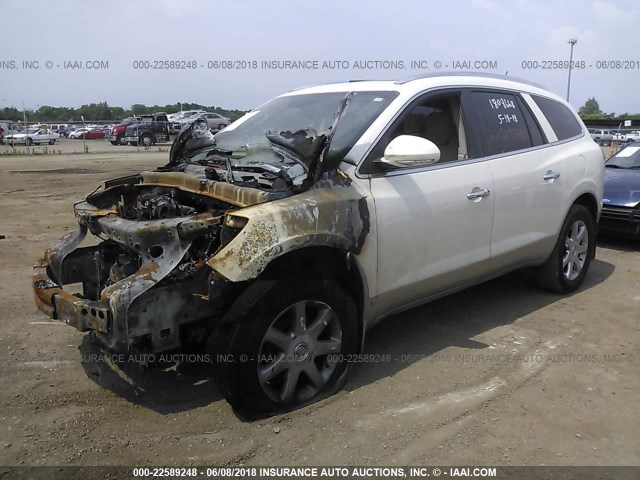 5GAEV23768J269123 - 2008 BUICK ENCLAVE CXL WHITE photo 2