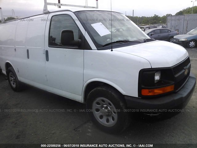 1GCSGAFX6D1105690 - 2013 CHEVROLET EXPRESS G1500  WHITE photo 1