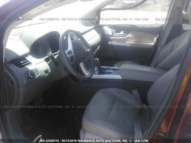 2FMDK3JC4EBA07198 - 2014 FORD EDGE SEL ORANGE photo 5