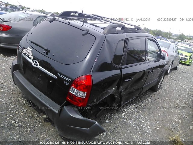 KM8JN12D07U589884 - 2007 HYUNDAI TUCSON SE/LIMITED BLACK photo 4