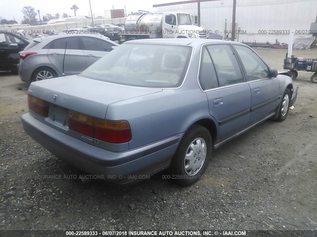 JHMCB7650LC044410 - 1990 HONDA ACCORD LX/EX BLUE photo 4