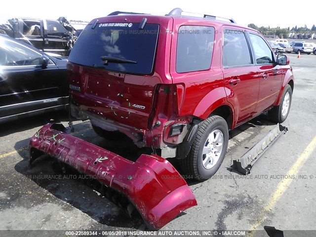 1FMCU94729KB86537 - 2009 FORD ESCAPE LIMITED RED photo 4