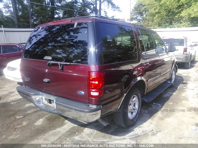 1FMRU15W71LB83083 - 2001 FORD EXPEDITION XLT RED photo 4