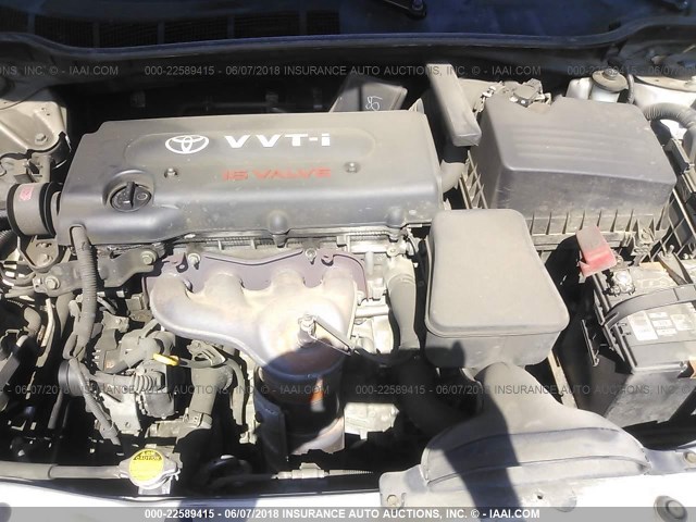 4T1BE46K88U208458 - 2008 TOYOTA CAMRY CE/LE/XLE/SE SILVER photo 10